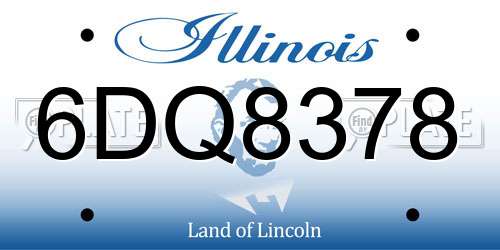 6DQ8378 Illinois License Plate