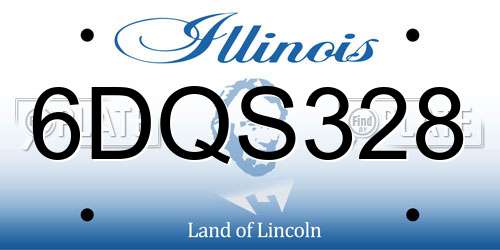 6DQS328 Illinois License Plate