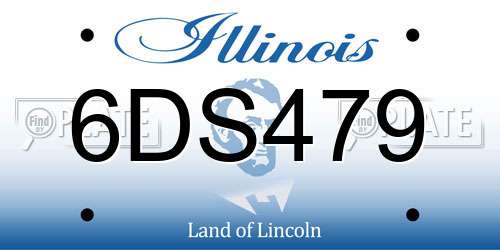 6DS479 Illinois License Plate