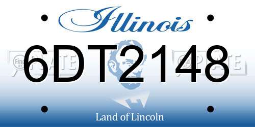 6DT2148 Illinois License Plate