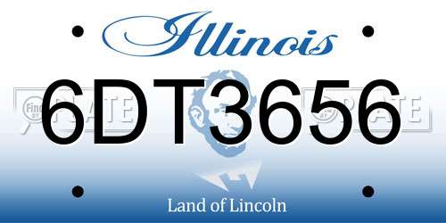 6DT3656 Illinois License Plate