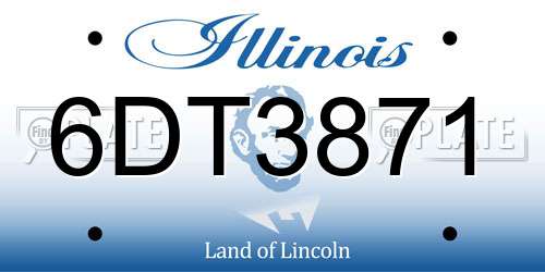 6DT3871 Illinois License Plate