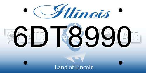 6DT8990 Illinois License Plate