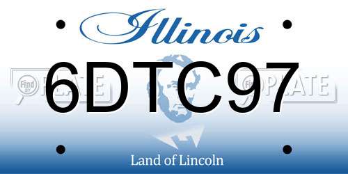 6DTC97 Illinois License Plate