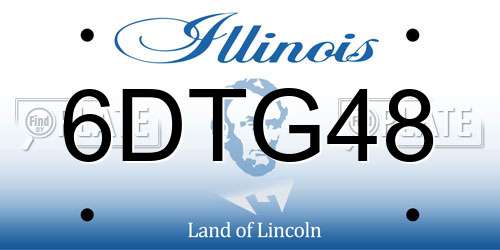 6DTG48 Illinois License Plate