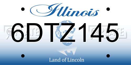 6DTZ145 Illinois License Plate