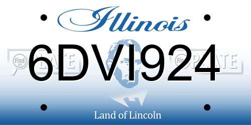 6DVI924 Illinois License Plate