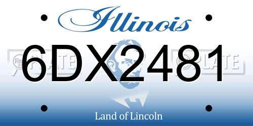 6DX2481 Illinois License Plate
