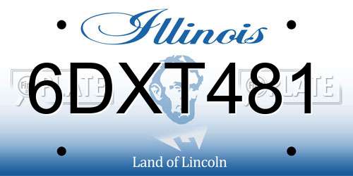 6DXT481 Illinois License Plate