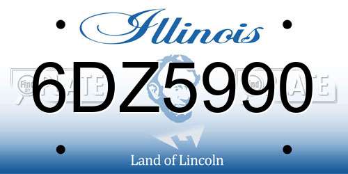 6DZ5990 Illinois License Plate