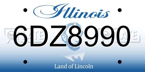 6DZ8990 Illinois License Plate