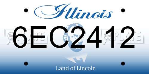 6EC2412 Illinois License Plate