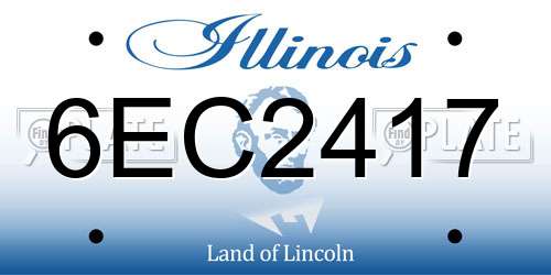 6EC2417 Illinois License Plate