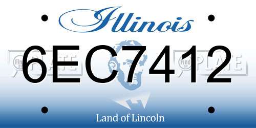 6EC7412 Illinois License Plate