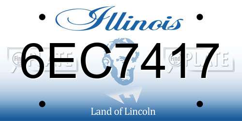 6EC7417 Illinois License Plate