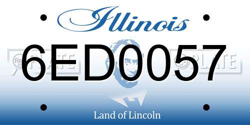 6ED0057 Illinois License Plate