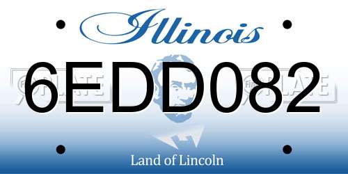 6EDD082 Illinois License Plate