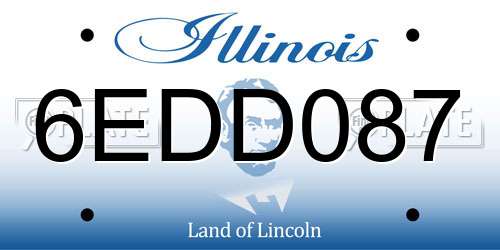 6EDD087 Illinois License Plate
