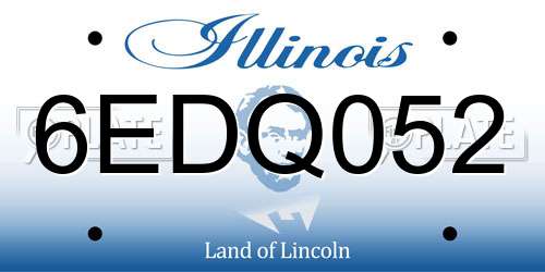 6EDQ052 Illinois License Plate