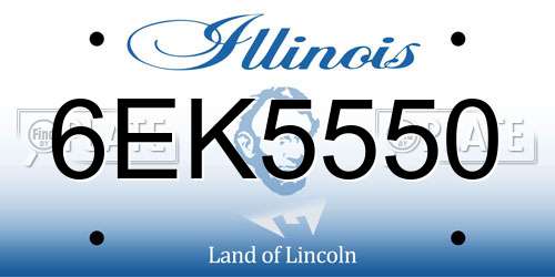 6EK5550 Illinois License Plate