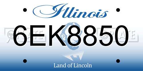 6EK8850 Illinois License Plate