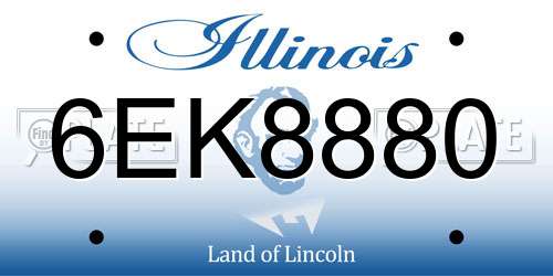 6EK8880 Illinois License Plate