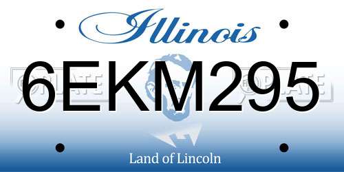 6EKM295 Illinois License Plate