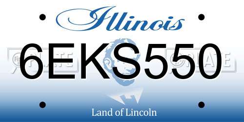 6EKS550 Illinois License Plate