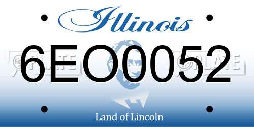 6EO0052 Illinois License Plate