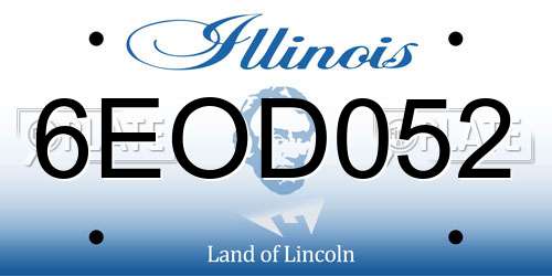 6EOD052 Illinois License Plate