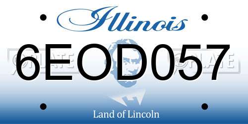 6EOD057 Illinois License Plate