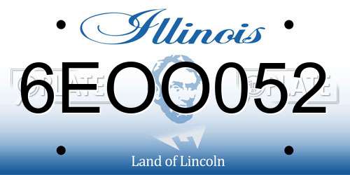 6EOO052 Illinois License Plate
