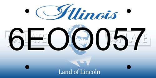 6EOO057 Illinois License Plate