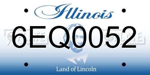 6EQ0052 Illinois License Plate