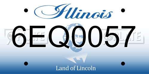 6EQ0057 Illinois License Plate