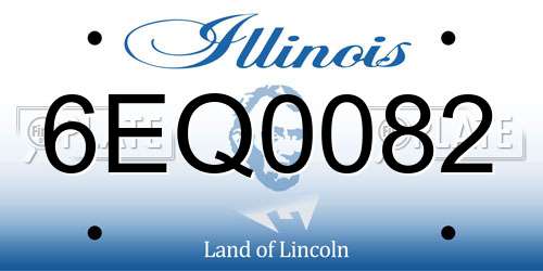 6EQ0082 Illinois License Plate
