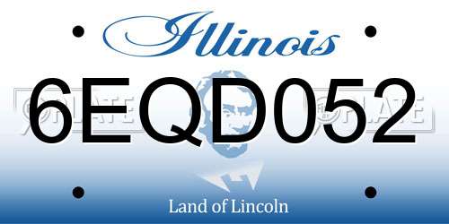 6EQD052 Illinois License Plate