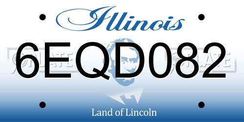 6EQD082 Illinois License Plate