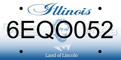 6EQO052 Illinois License Plate
