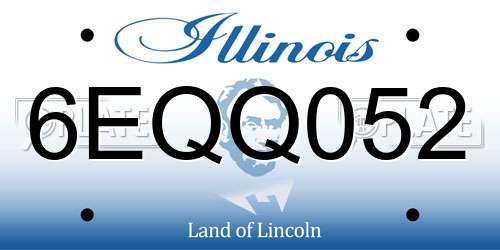 6EQQ052 Illinois License Plate