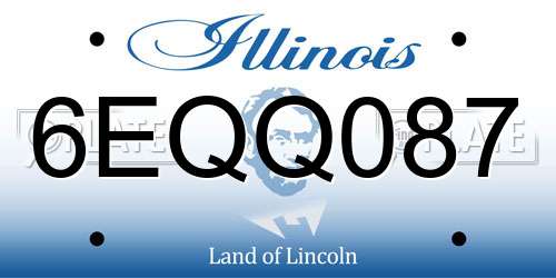 6EQQ087 Illinois License Plate