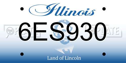 6ES930 Illinois License Plate