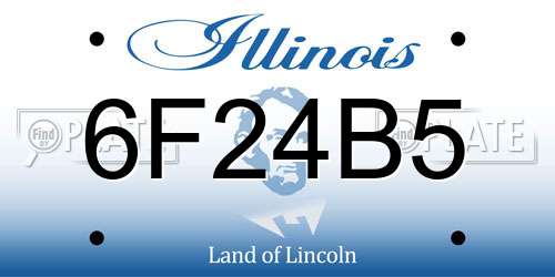 6F24B5 Illinois License Plate