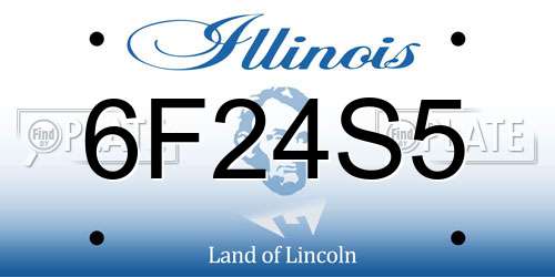 6F24S5 Illinois License Plate