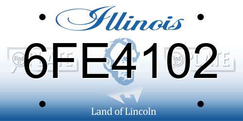 6FE4102 Illinois License Plate