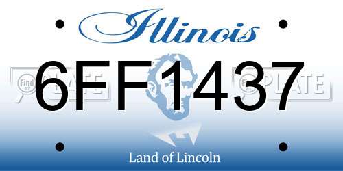 6FF1437 Illinois License Plate