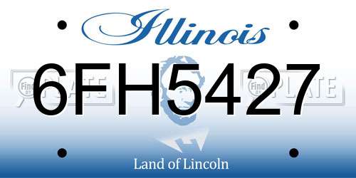 6FH5427 Illinois License Plate