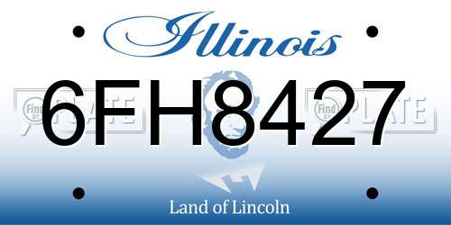 6FH8427 Illinois License Plate