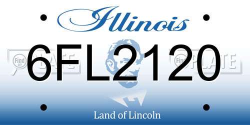 6FL2120 Illinois License Plate