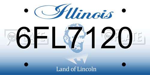 6FL7120 Illinois License Plate